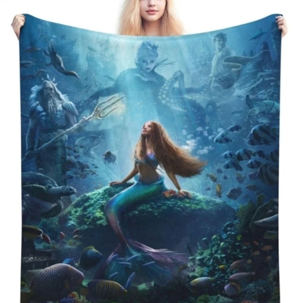Mermaid Ocean Scene Blanket